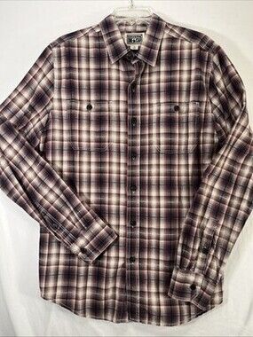 Converse One Star Men's Long Sleeve Button-Up Plaid Size M 100% Cotton